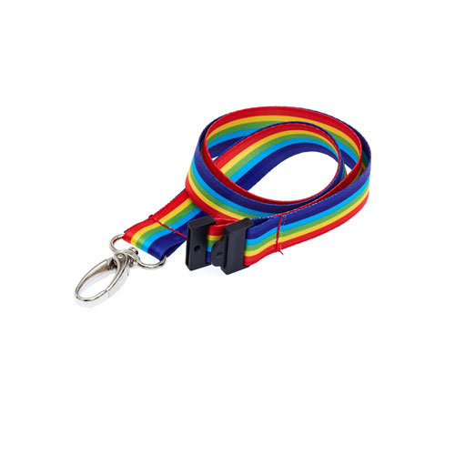 7 Stripe Rainbow Lanyard
