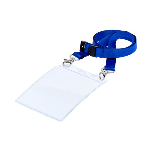 PVC Wallet - PVC ID Cardholder on a Double Clip Lanyard