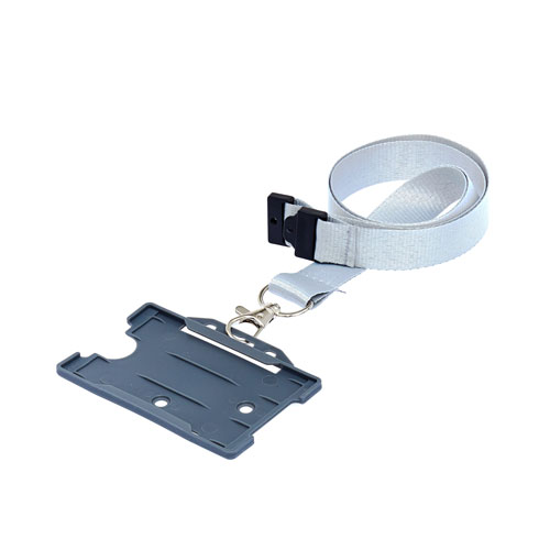 Grey ID Cardholder with Lanyard (not included)