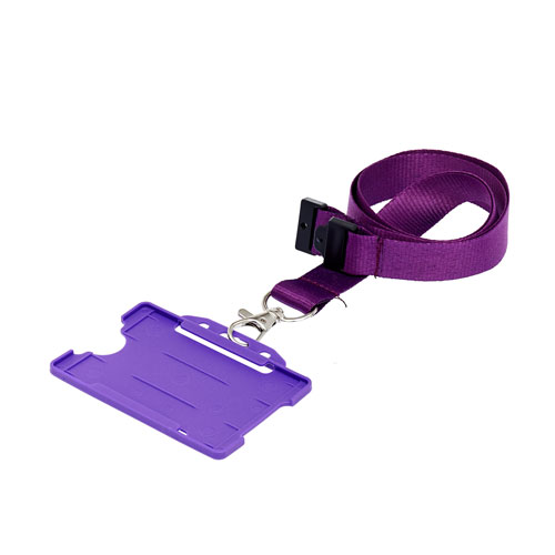 Purple ID Cardholder with Lanyard (not included)