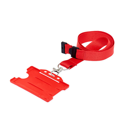 Red ID Cardholder with Lanyard (not included)