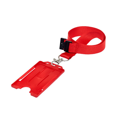 Red ID Cardholder on a Lanyard (not included)