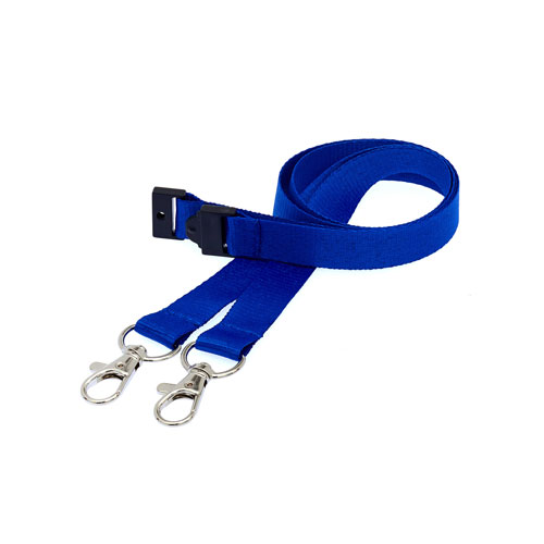 Royal Blue Doubleclip Lanyard