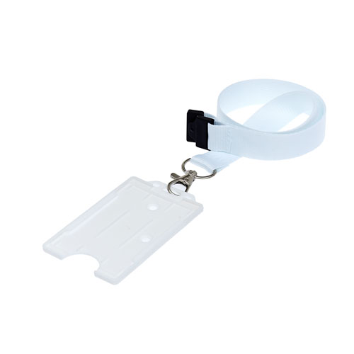 White ID Cardholder on a Lanyard (not included)