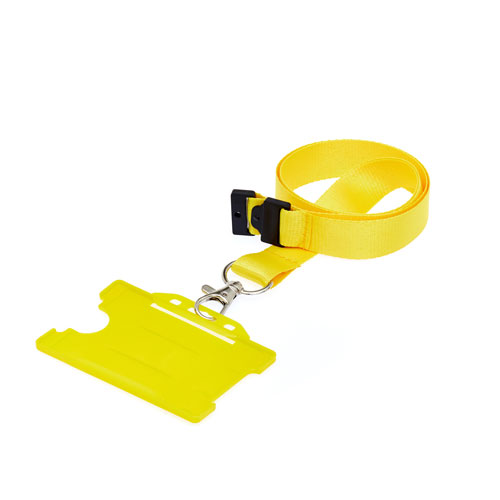 Yellow ID Cardholder with Lanyard (not included)