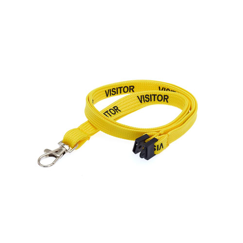 Yellow Visitor Lanyard